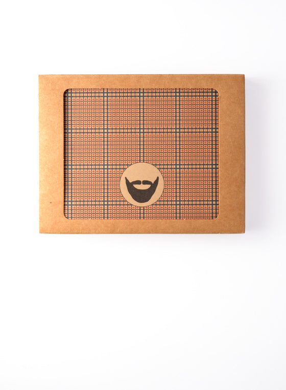 Tweed Pattern with Beard Icon Boxed Notes