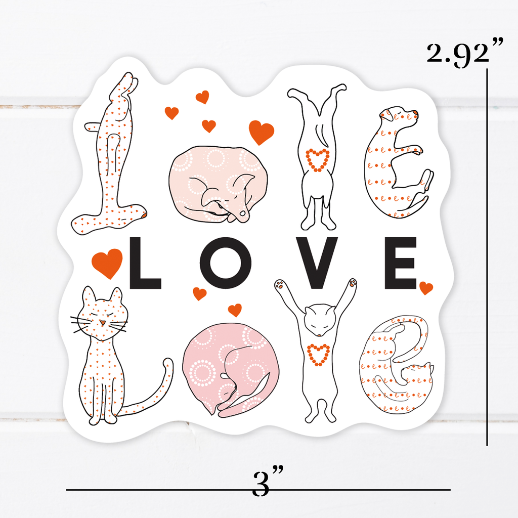 LOVE Sticker in Pet Letters - Dogs and Cats