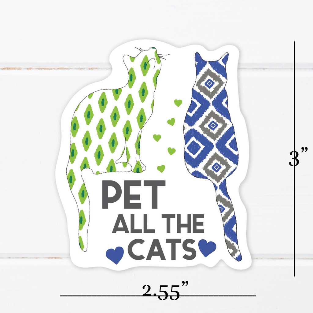 Pet All the Cats Sticker