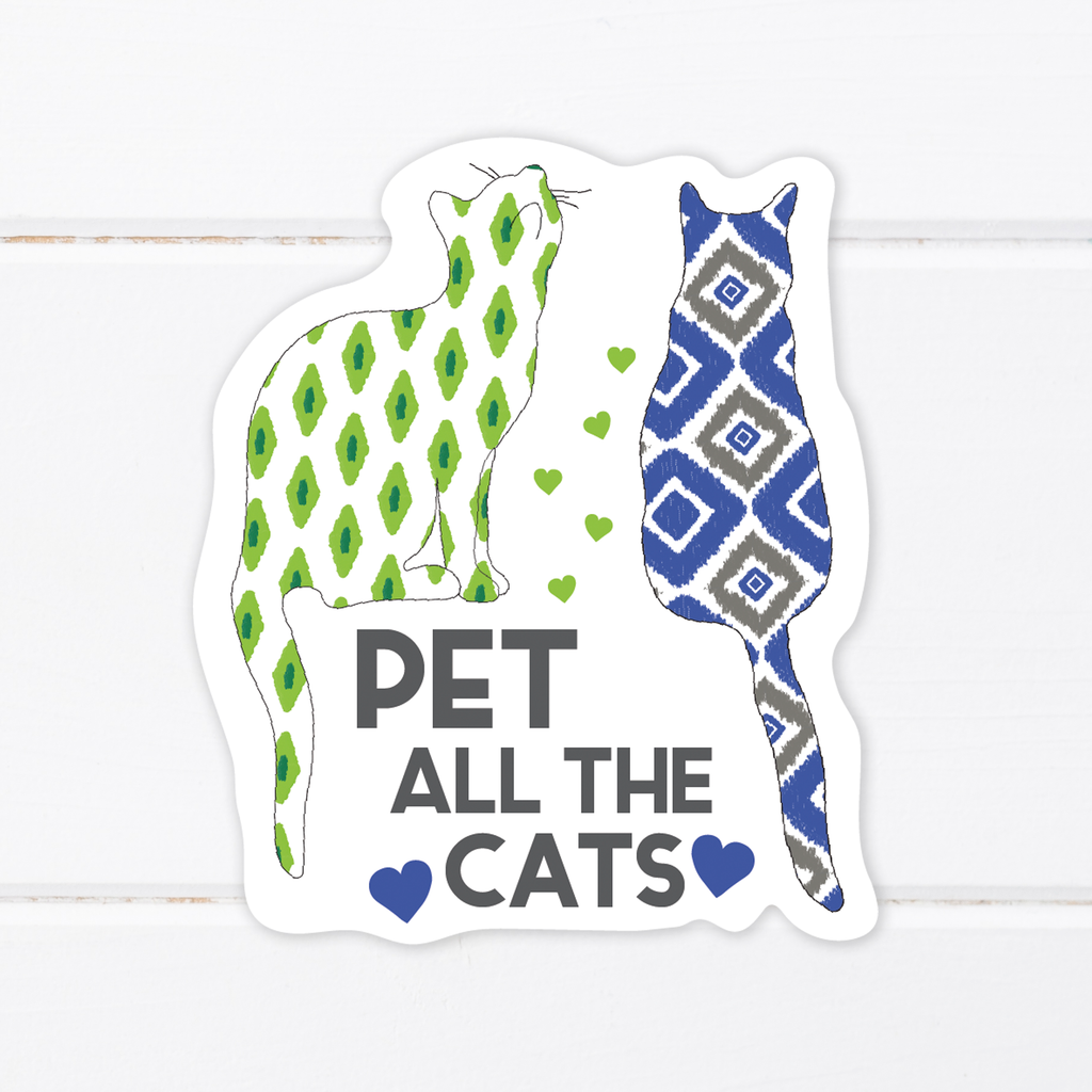 Pet All the Cats Sticker