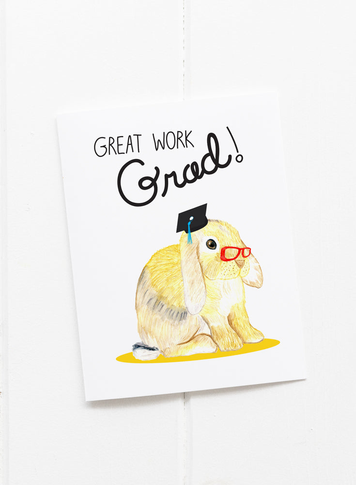 Bunny Graduation Greeting Card