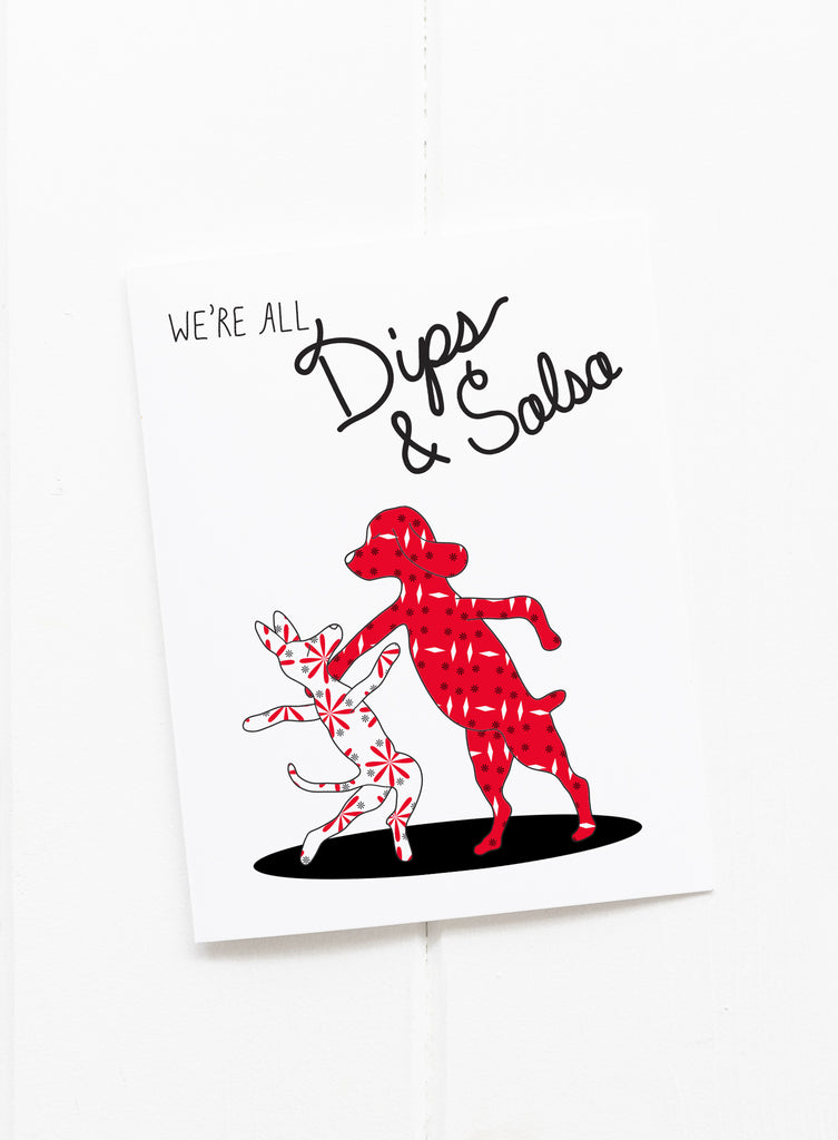 Dips and Salsa Dog Greeting Card