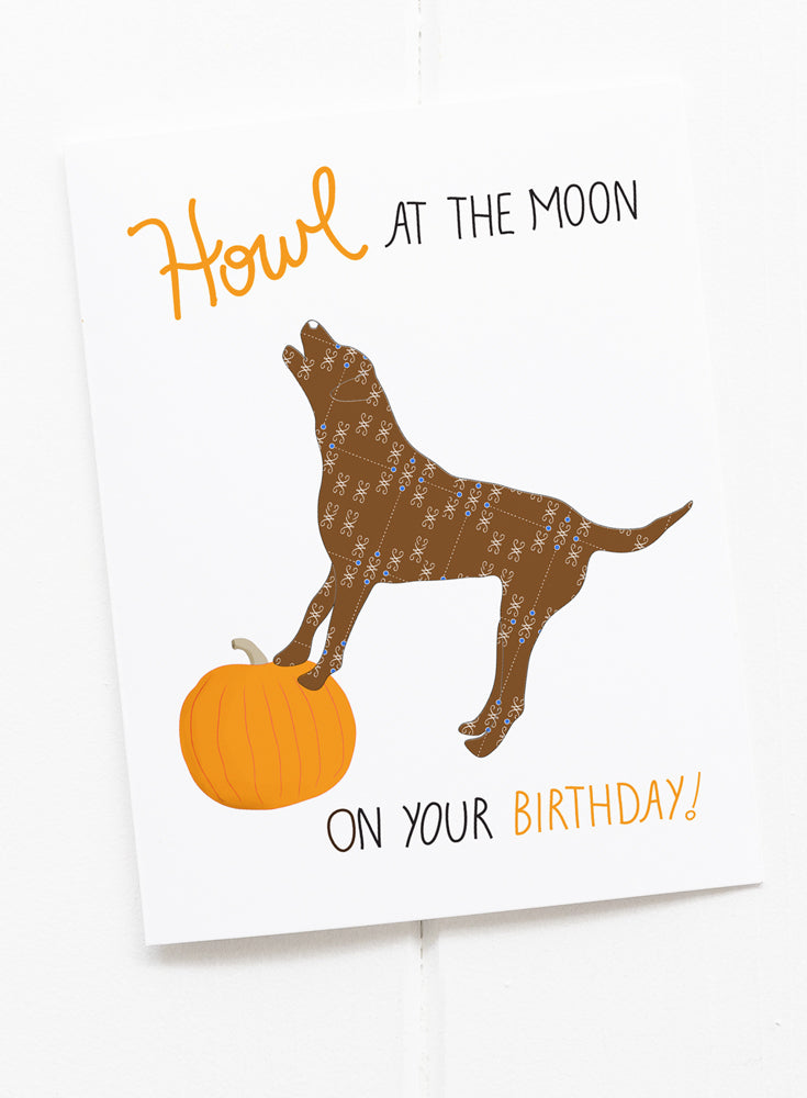 Howl at the Moon Birthday Greeting Card