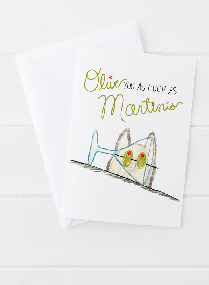 Olive You Martinis Card