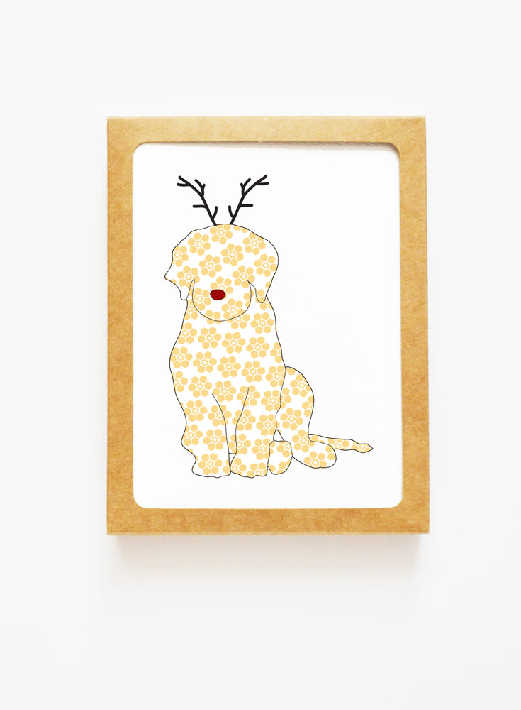 Holiday Doodle Reindeer Card
