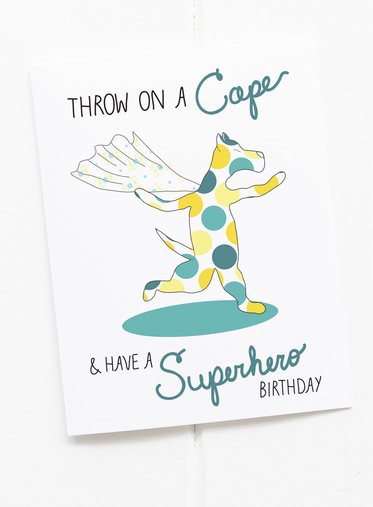 Dog Superhero Birthday Card